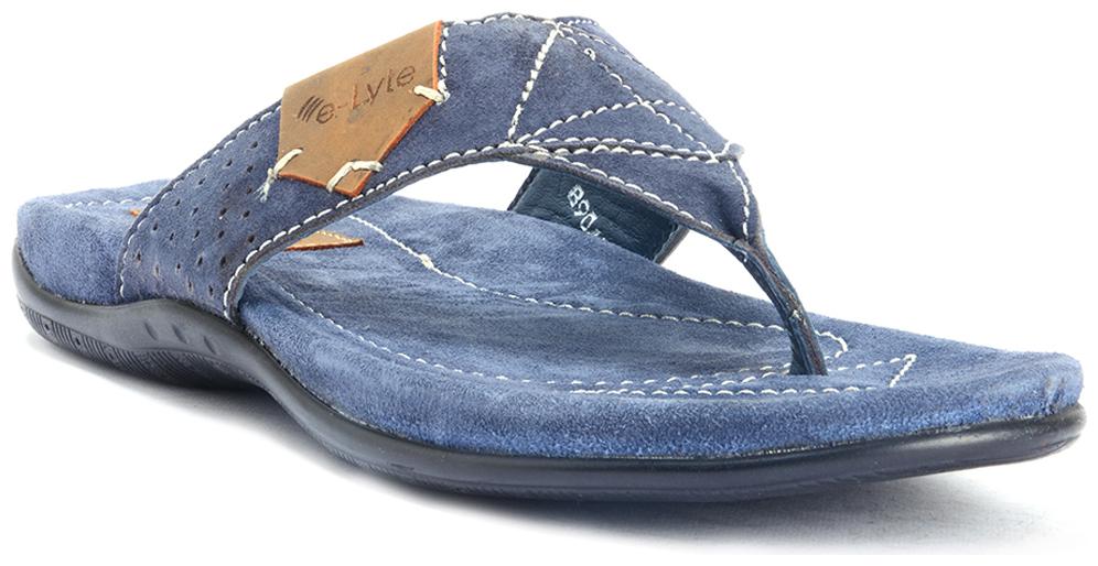 

E-Lyte Blue Leather Slippers