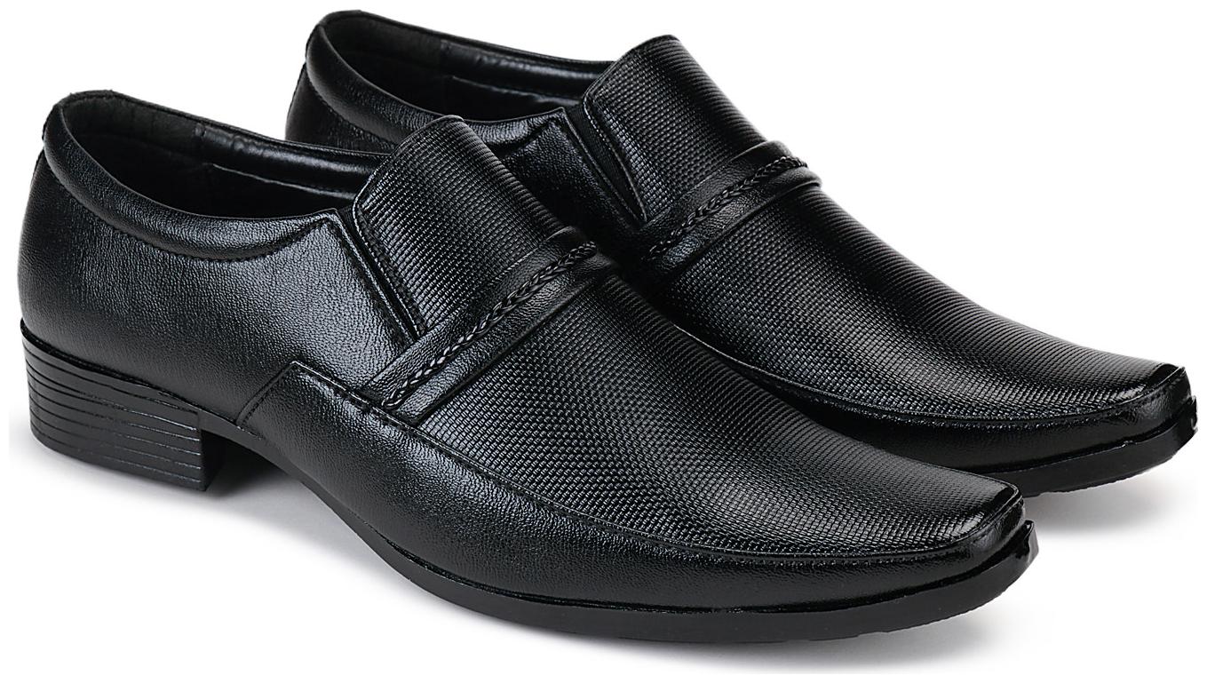 

Earton Men Black Slip-On Formal Shoes - BLACK-3027