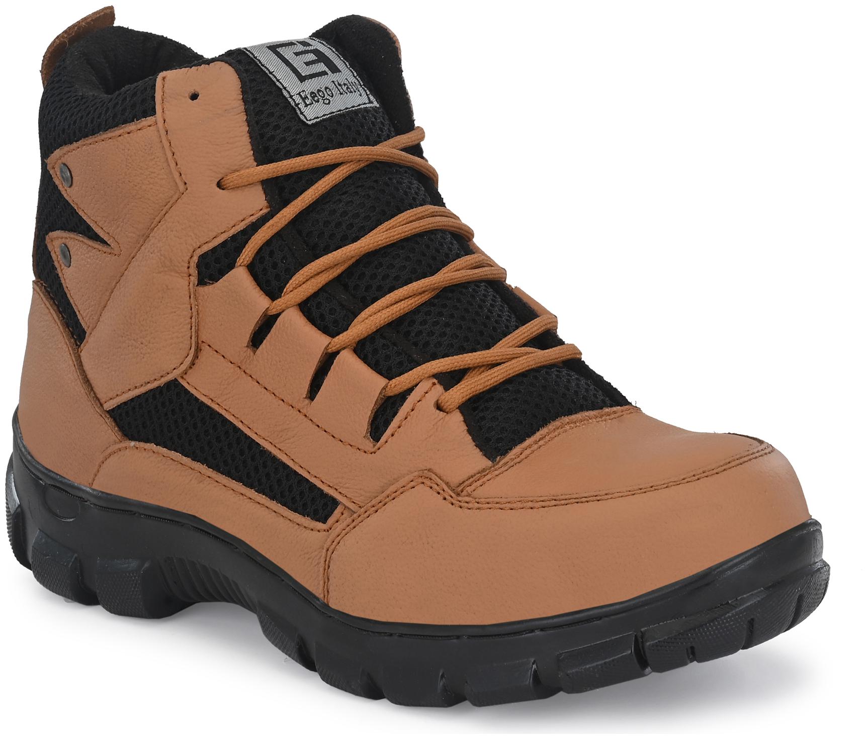 

Eego Italy Men Steel Toe Trekking Hiking Shoes ( Brown )