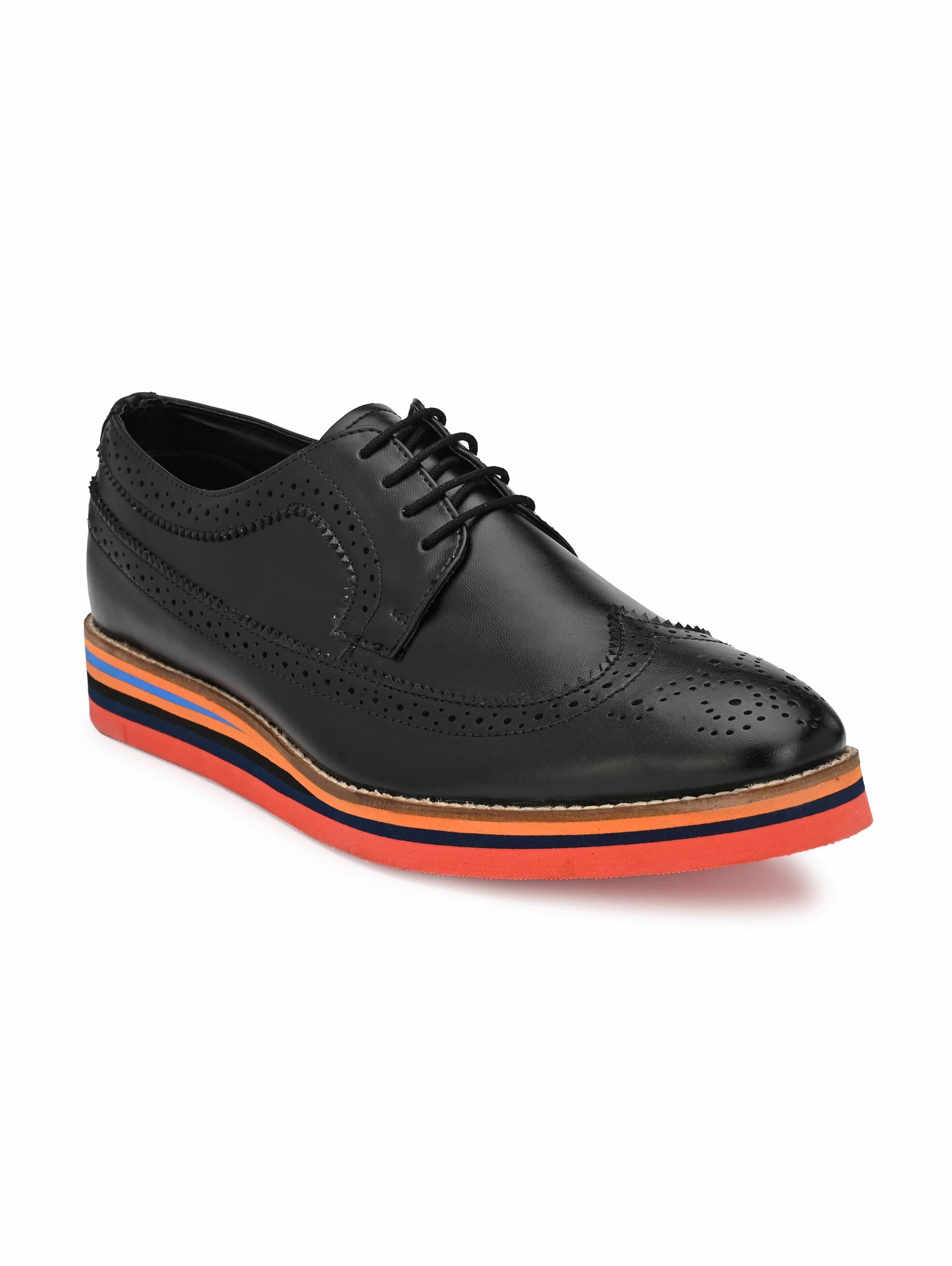 

Eego Italy Men Black Brogues Formal Shoes - NR-11-BLACK