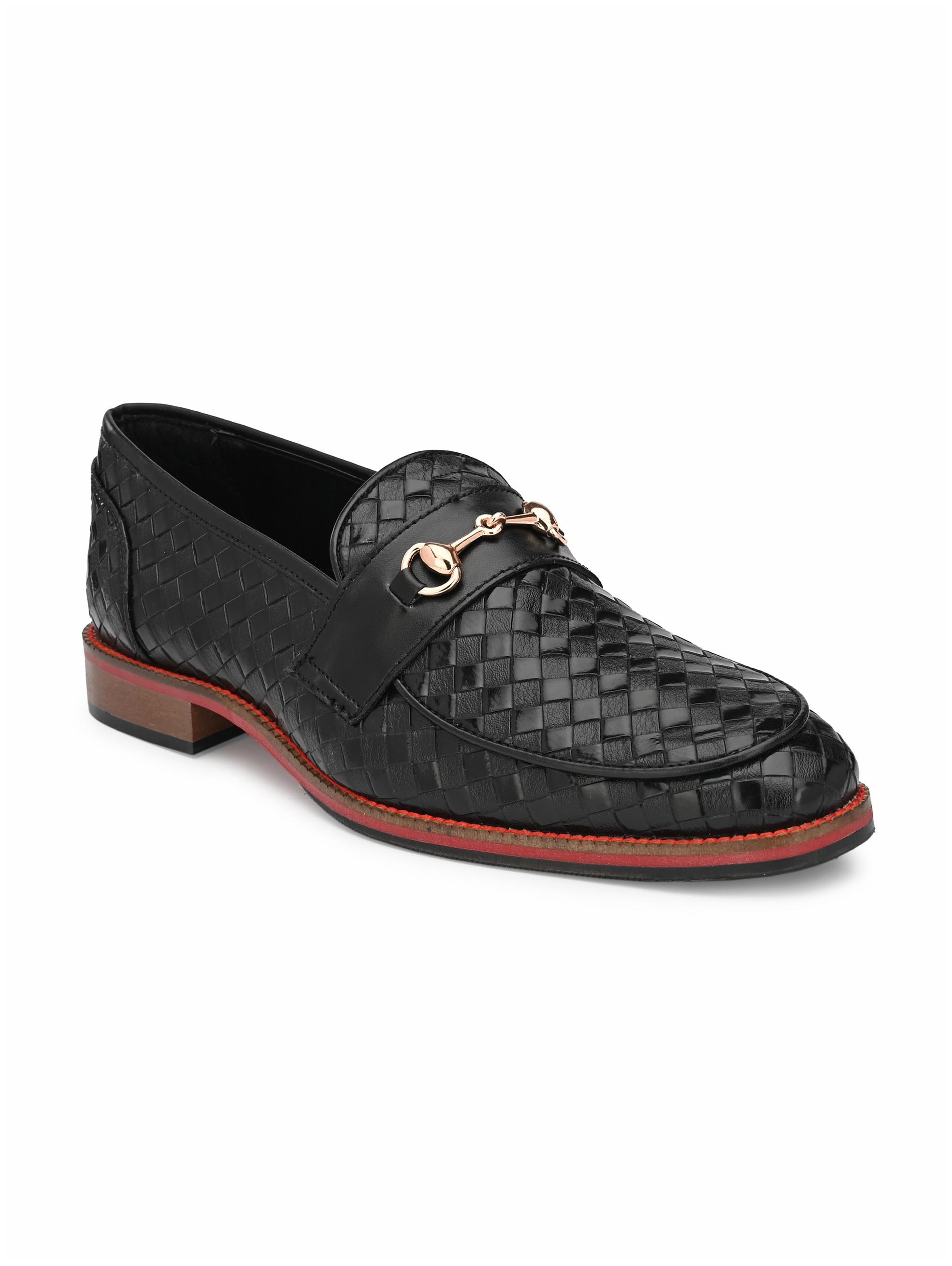 

Eego Italy Men Black Slip-On Formal Shoes - NR-12-BLACK