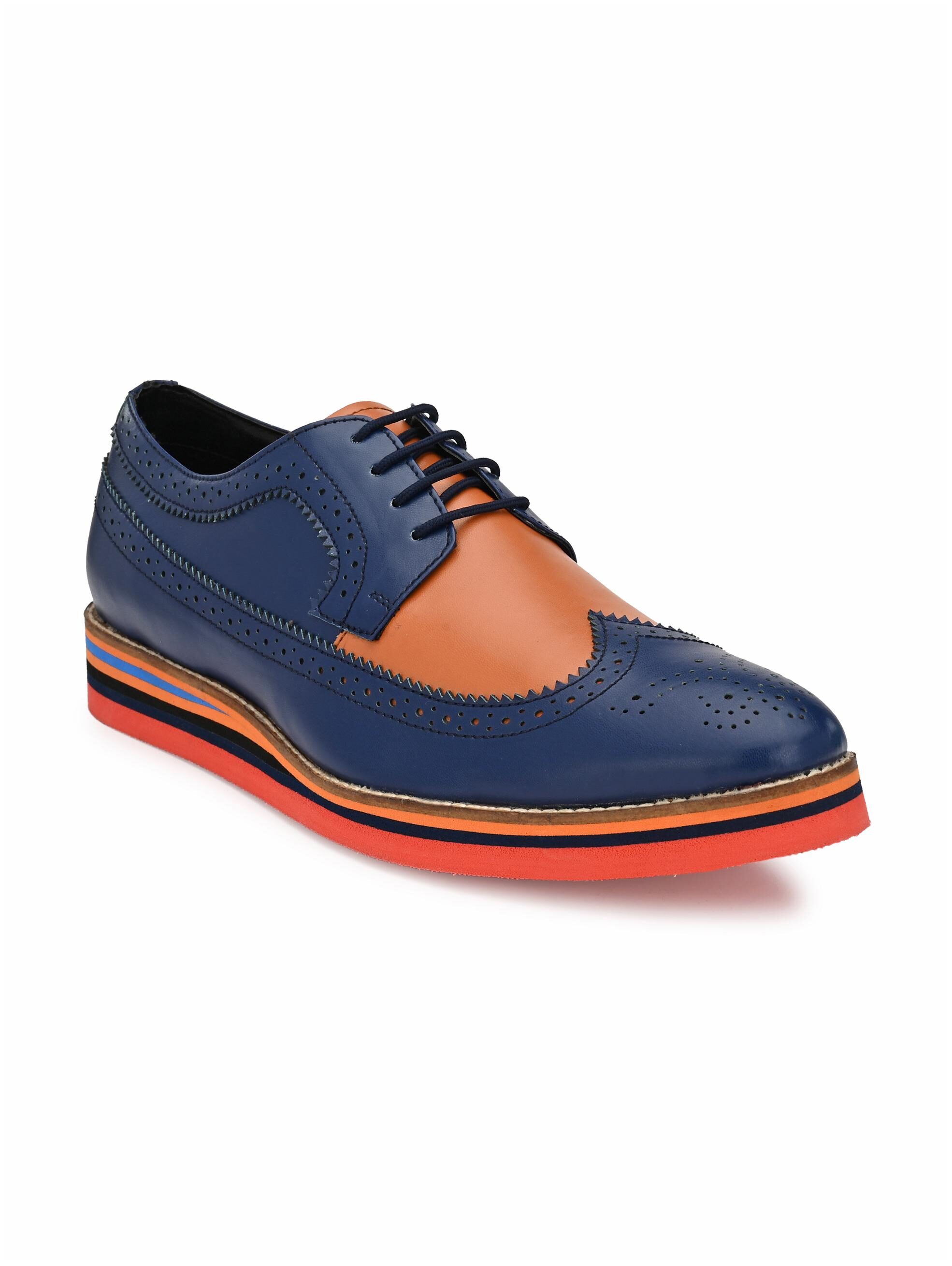

Eego Italy Men Blue Brogues Formal Shoes - NR-11-BLUE