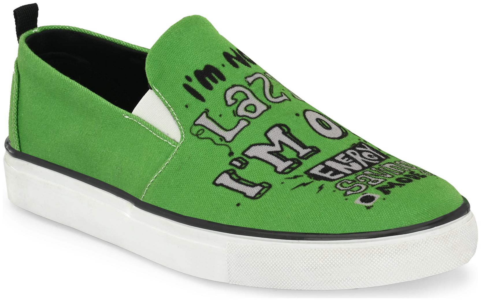 

Extrimos Men Green Printed Polycanvas Casual Shoes
