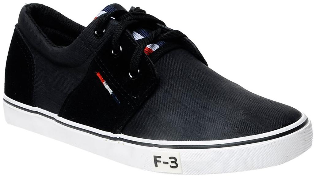 

F-3 Men Black Casual Shoes - JAGUAR-6-BLACK - JAGUAR-6