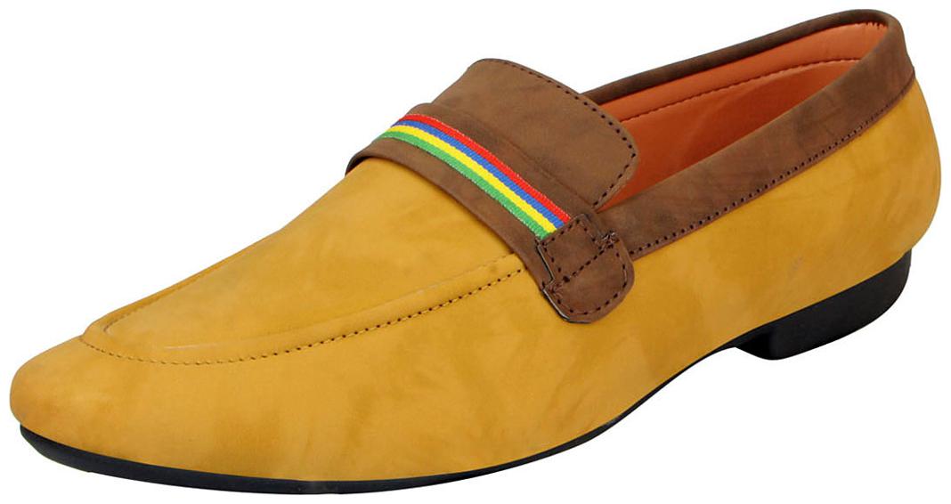 

FAUSTO Men Multi-Color Loafers - FST KF-401 BEIGE BROWN