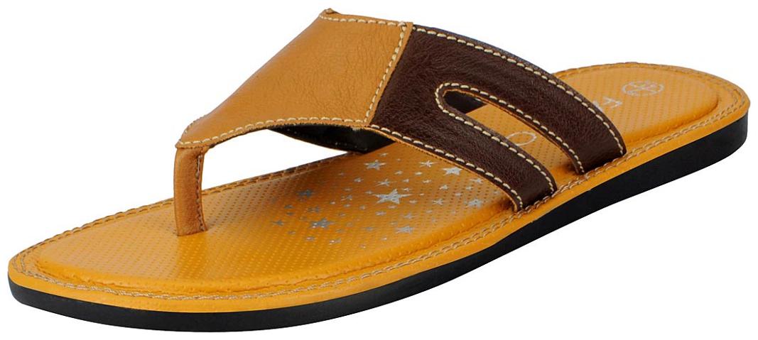 

FAUSTO Beige Men s Flip Flop and House Slippers