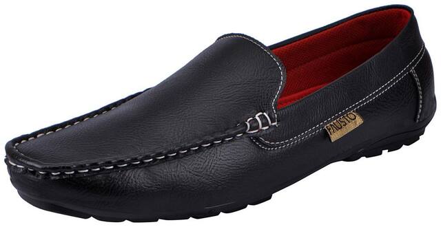 FAUSTO Loafers For Men ( Black )