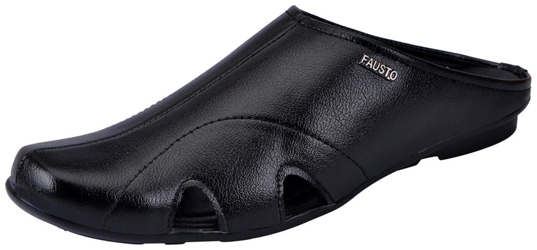 

FAUSTO Black Men s Slippers