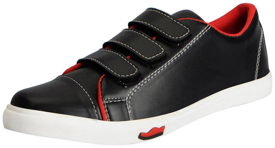 

FAUSTO Black Men s Velcro casual Shoes