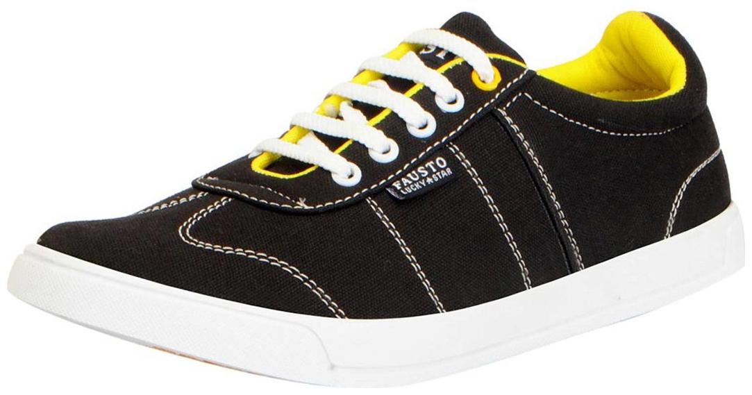 

FAUSTO Men Black Classic Sneakers - Fst 1115 black
