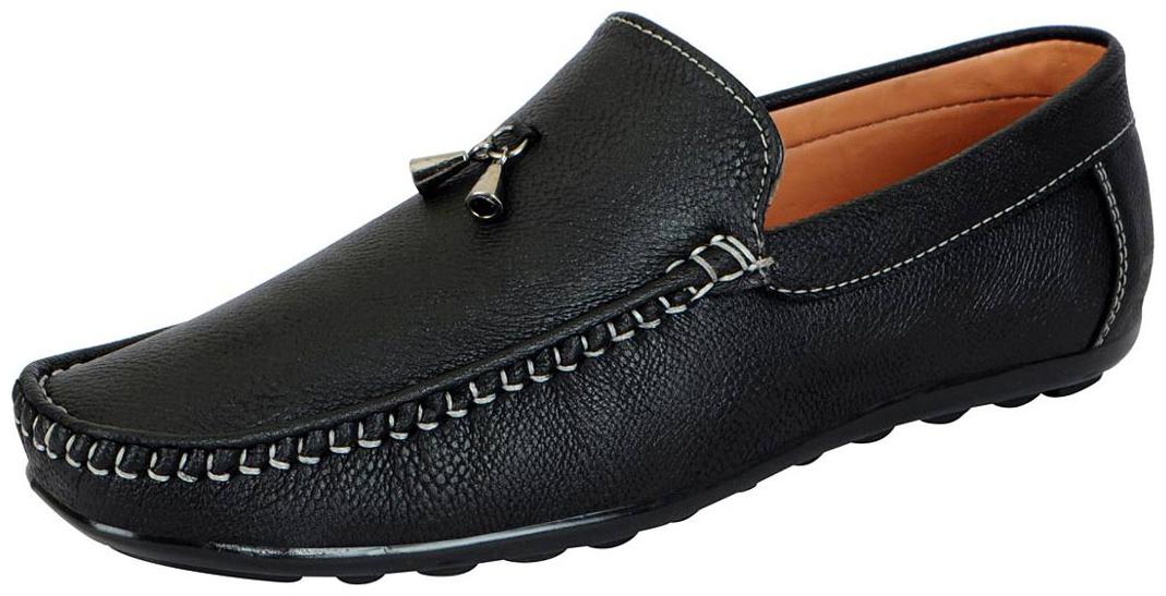 

FAUSTO Men Black Loafers - FST KF-921 BLACK
