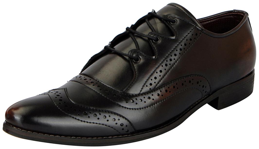 

FAUSTO Black Brown Men s Formal Brogue Shoes