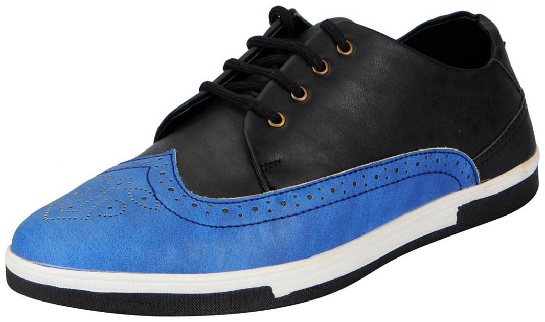 

FAUSTO Men Black Classic Sneakers - Fst kf-8059 black blue