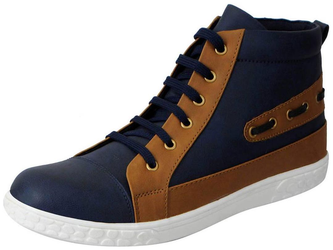 

Fausto Blue Men s Ankle Casual Shoes