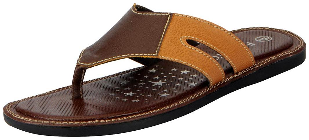 

FAUSTO Brown Men s Flip Flop and House Slippers