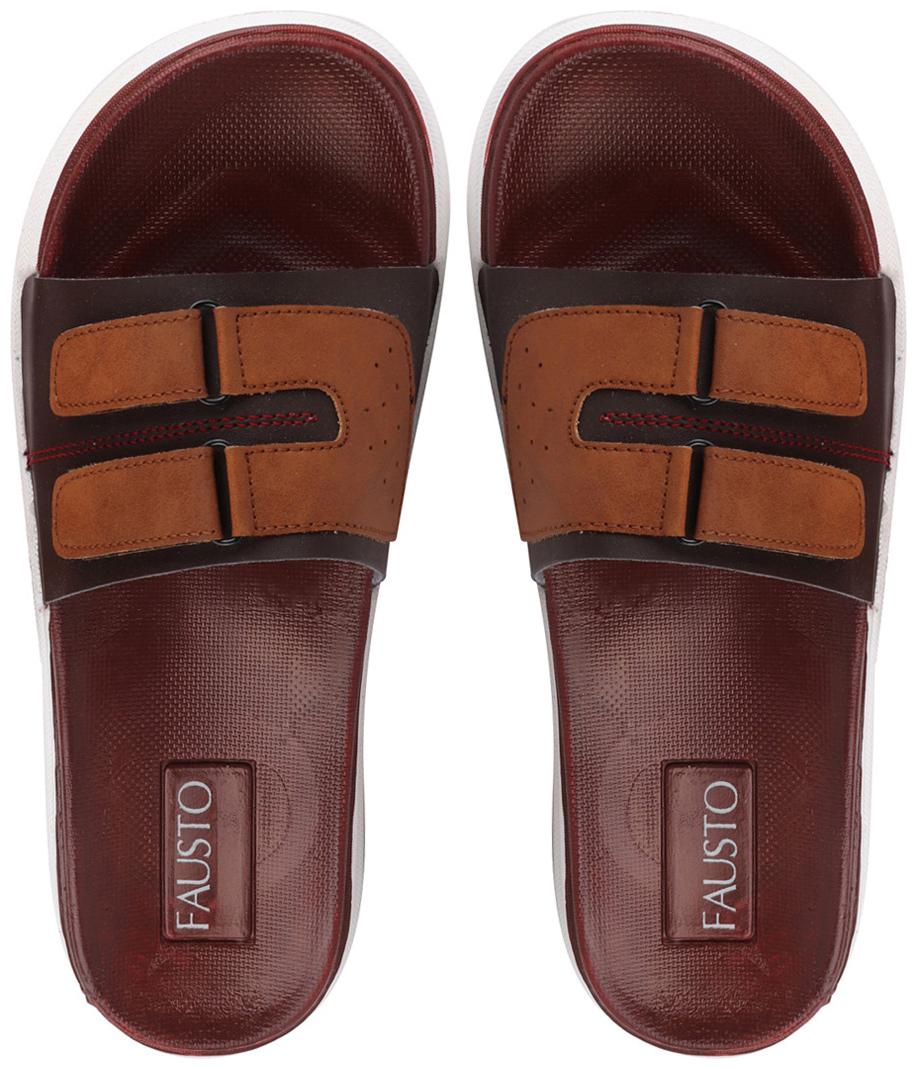 

FAUSTO Men Brown Sliders - 1 Pair