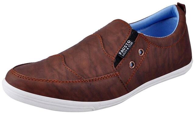 FAUSTO Casual Shoes For Men ( Brown )