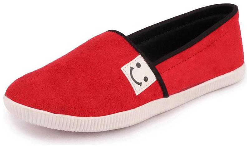 

FAUSTO Women Red Slip-On Shoes