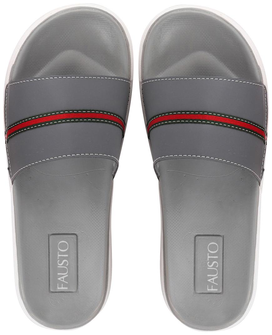 

FAUSTO Men Grey Sliders - 1 Pair