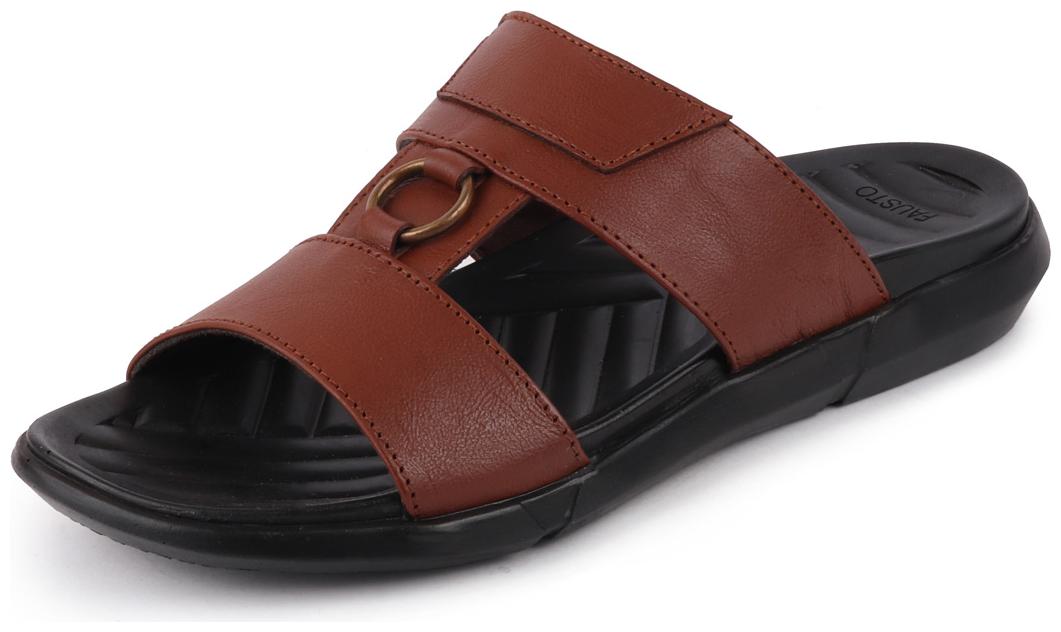 

FAUSTO Men Tan Indoor Slippers - 1 Pair