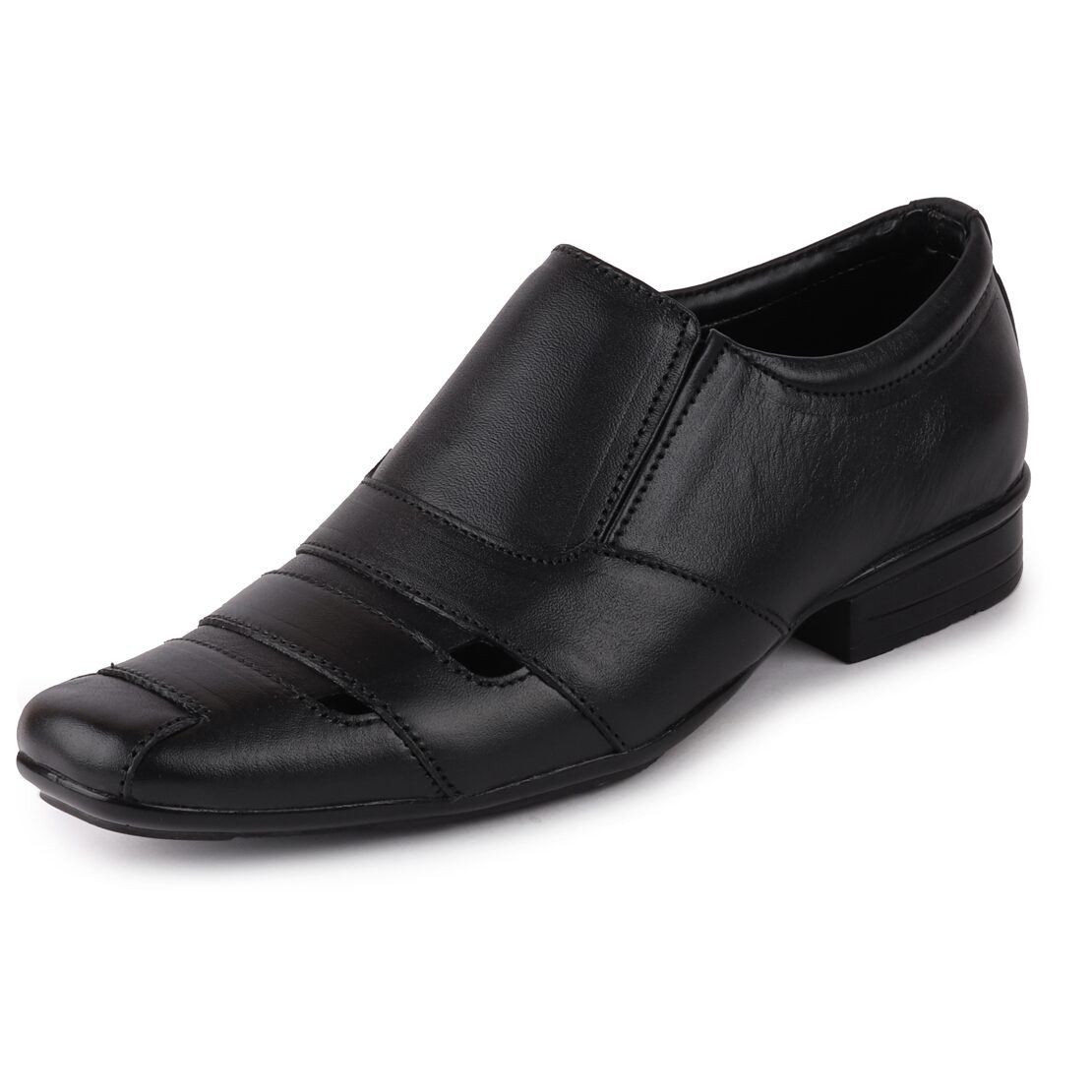 

FAUSTO Men Black Slip-On Formal Shoes - FST KI-9031 BLACK