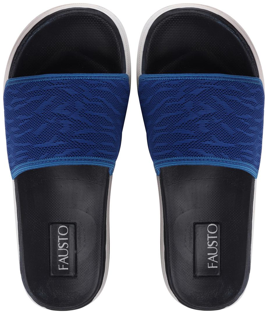 

FAUSTO Men Blue Sliders - 1 Pair