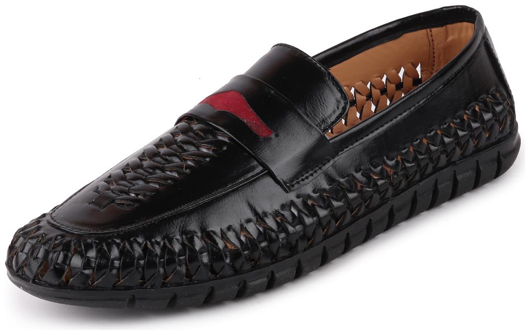

FAUSTO Men Black Slip-On Formal Shoes - FST KI-9515 BLACK