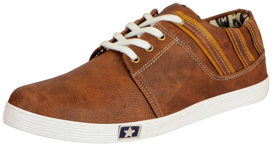 

FAUSTO Men s Brown Synthetic Casual Shoes