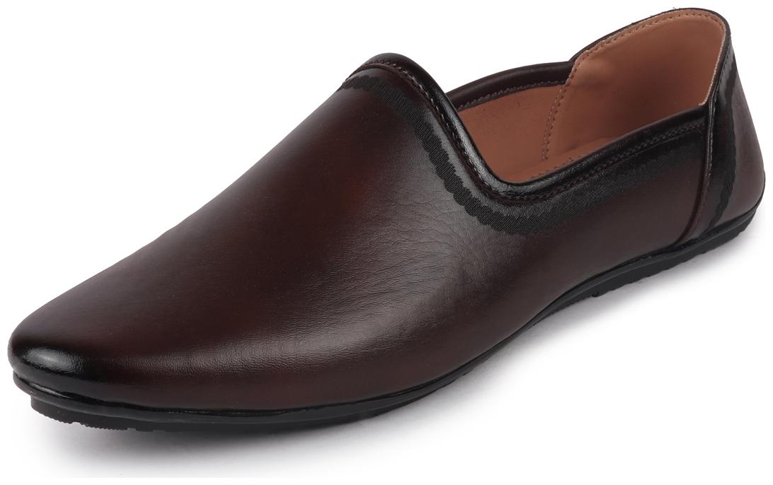 

FAUSTO Men s Brown Ethnic Lightweight Juttis Mojaris