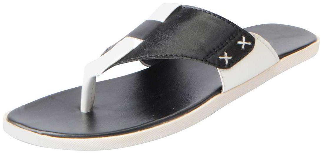 

Fausto Men s Black White House and Daily Wear Slippers