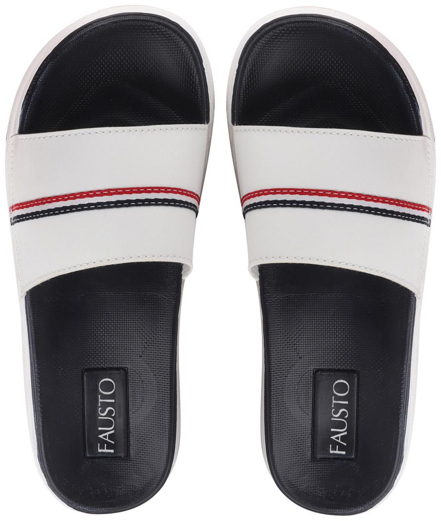 

FAUSTO Men White Sliders - 1 Pair