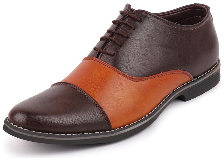 

FAUSTO Men Brown Oxford Formal Shoes - FST 3861 BROWN
