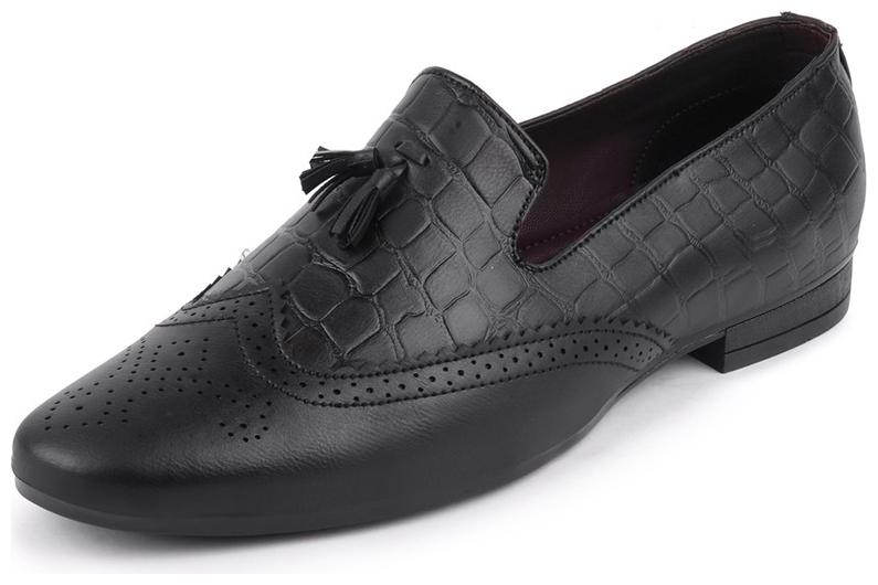 

FAUSTO Men Black Loafers - FST 3849 BLACK - FST 3849 BLACK