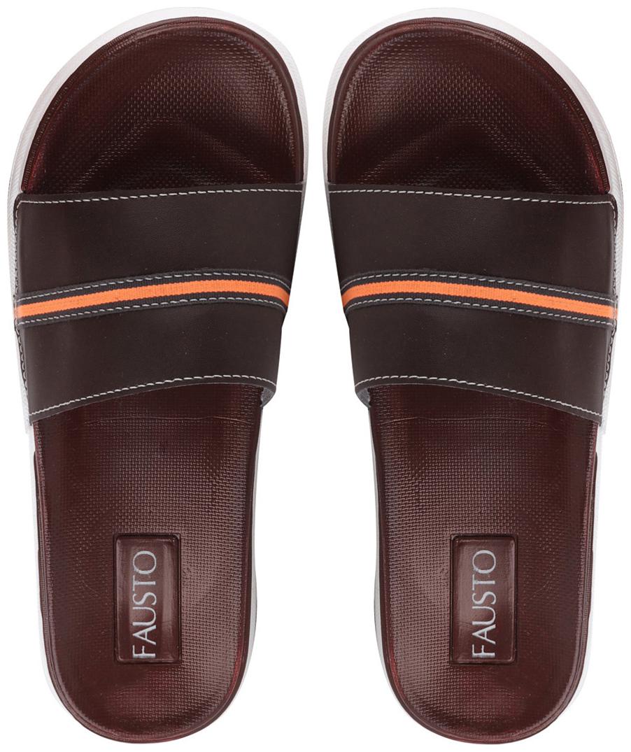 

FAUSTO Men Brown Sliders - 1 Pair