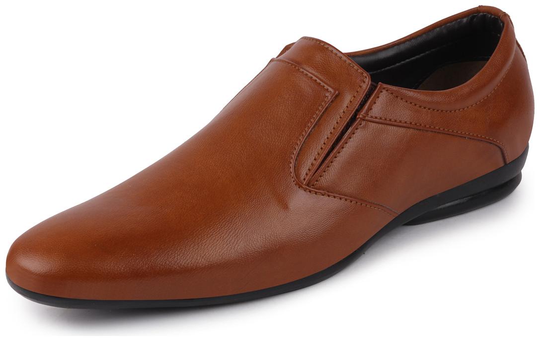

FAUSTO Men Brown Slip-On Formal Shoes
