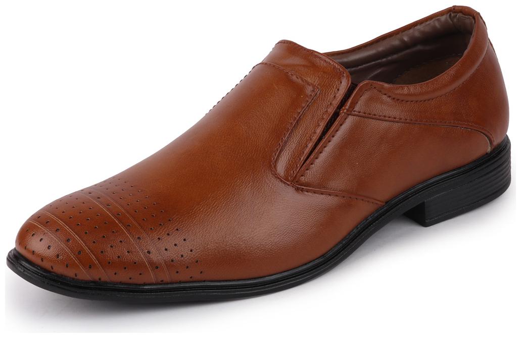 

FAUSTO Men Brown Slip-On Formal Shoes