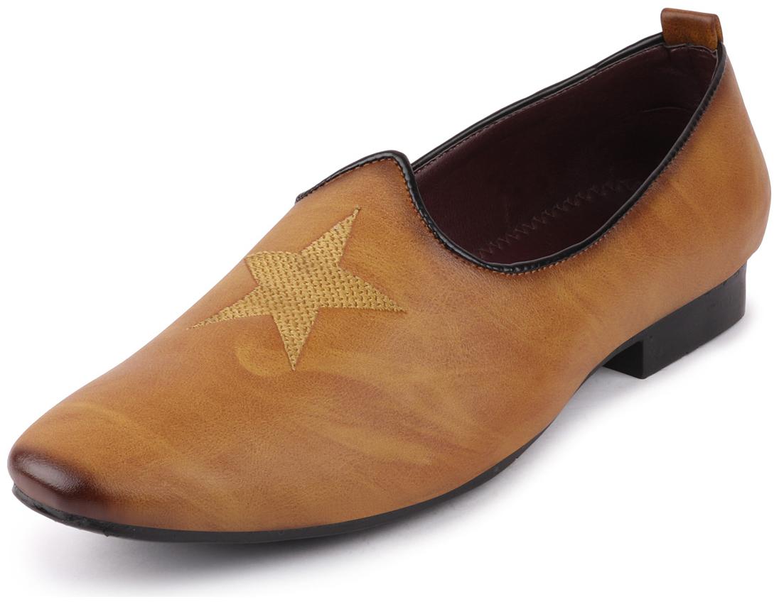 

Fausto Men s Teek Ethnic Slip On Jutis and Mojaris