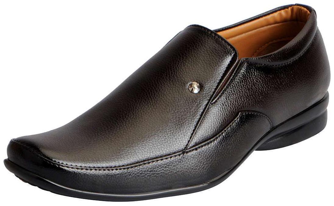 

Fausto Men s Black Formal Slip On Shoes