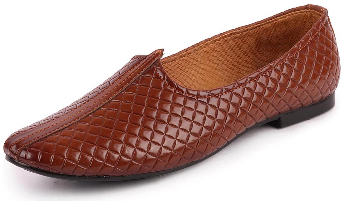 

Fausto Men s Teek Ethnic Jutis and Mojaris