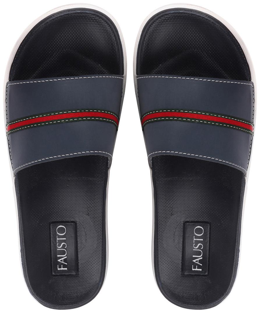 

FAUSTO Men Navy Blue Sliders - 1 Pair