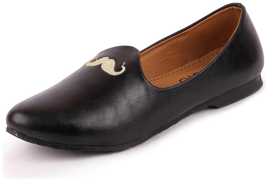 

Fausto Men s Black Ethnic Jutis and Mojaris