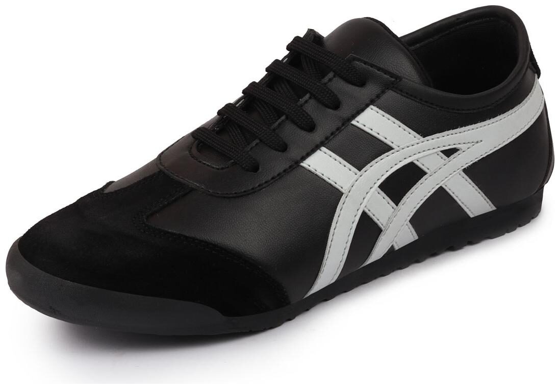 

FAUSTO Men Black Classic Sneakers - Fst ki-4051 black