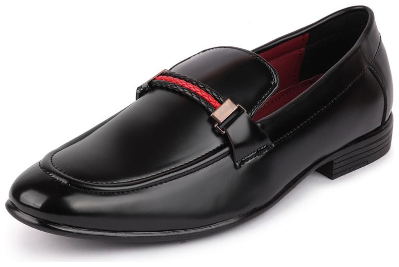 

FAUSTO Men Black Slip-On Formal Shoes - FST 3843 BLACK - FST 3843 BLACK