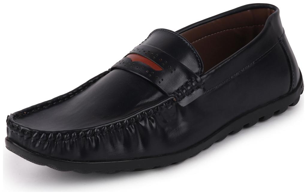 

FAUSTO Men s Blue Casual Penny Loafer Shoes