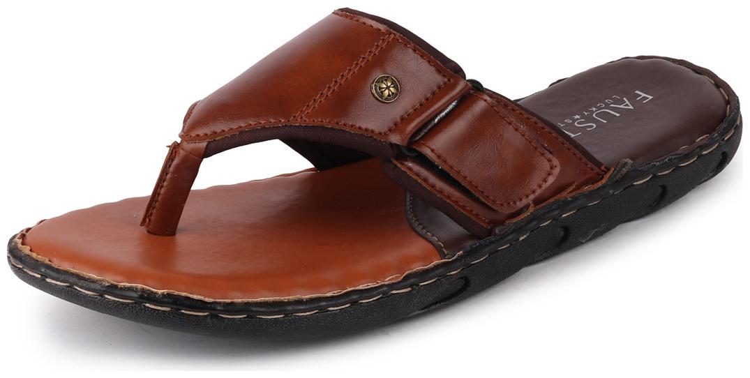 

FAUSTO Men Tan Indoor Slippers - 1 Pair