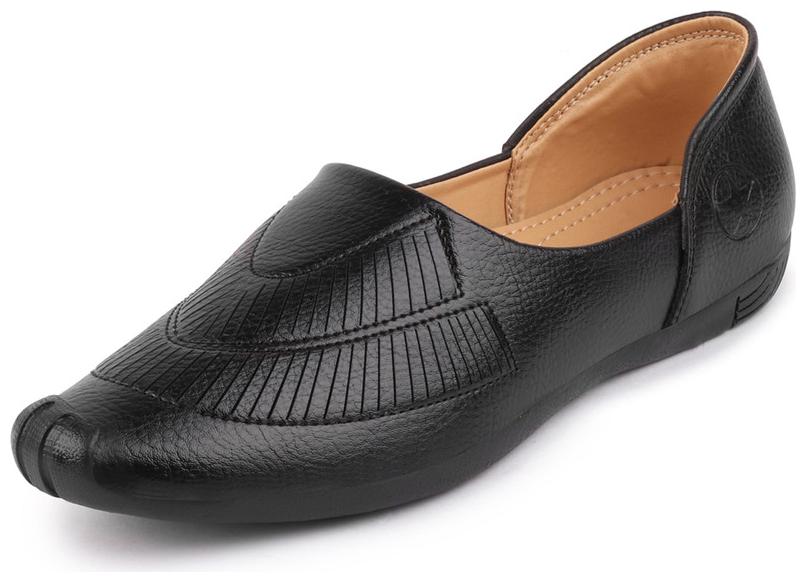 

FAUSTO Men s Black Ethnic Jutis and Mojaris