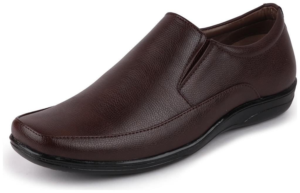

FAUSTO Men Brown Slip-On Formal Shoes