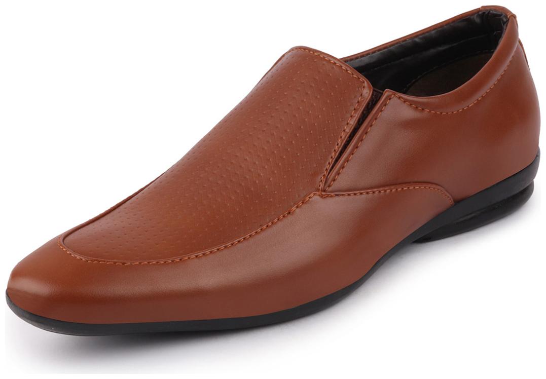 

FAUSTO Men Tan Slip-On Formal Shoes