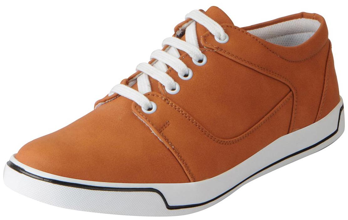 

Fausto Men s Tan Sneakers Casual Shoes