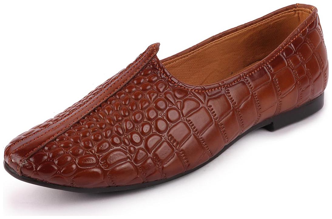 

Fausto Men s Teek Ethnic Jutis and Mojaris